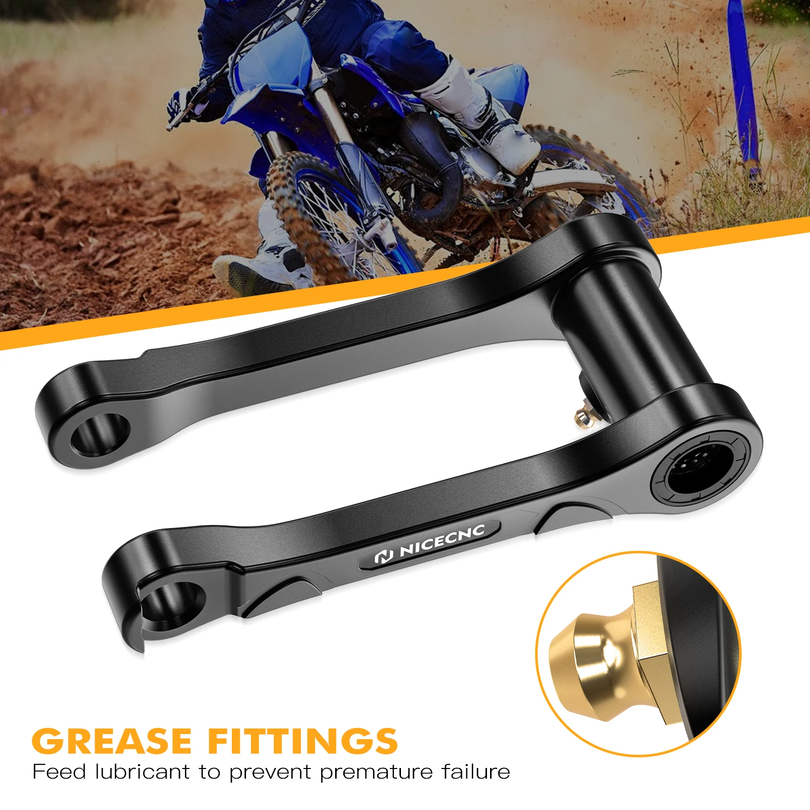 NICECNC For Yamaha YZ125 YZ250 YZ 125 250 2006-2024 1.5'' Lowering Link Kit YZ125X 2020-2023 YZ250X 2016-2023 WR250F WR450F 2006