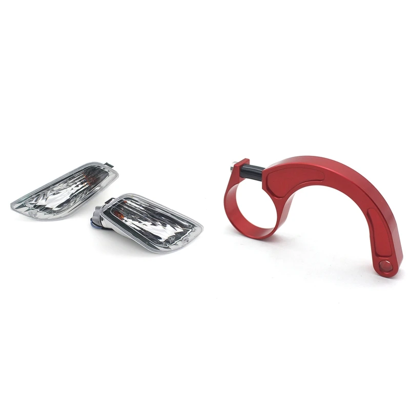 

Motorcycle Front Turn Signal Indicator Light Blinker With Motorcycle CNC Aluminum Stabilizer Swing Arm Bracket