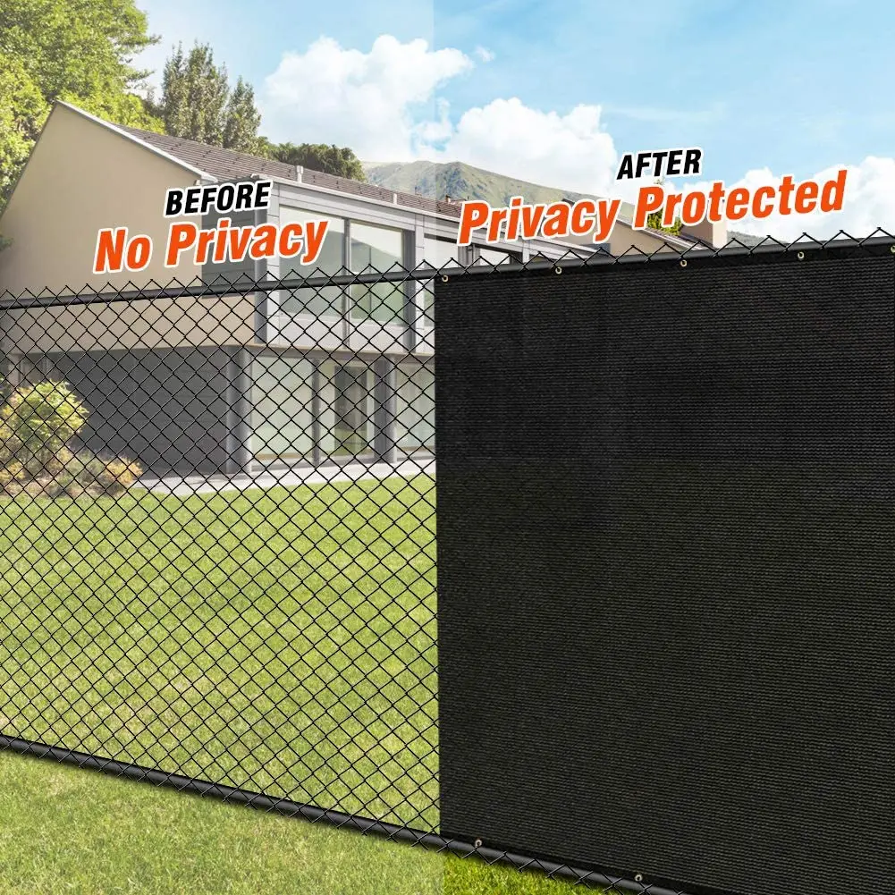 Grau Zaun Privatsphäre Screen Windschutz-Heavy Duty Fechten Mesh Schatten Net Abdeckung für Wand Garten Hof Hinterhof-Zip krawatten Enthalten – Detail 35