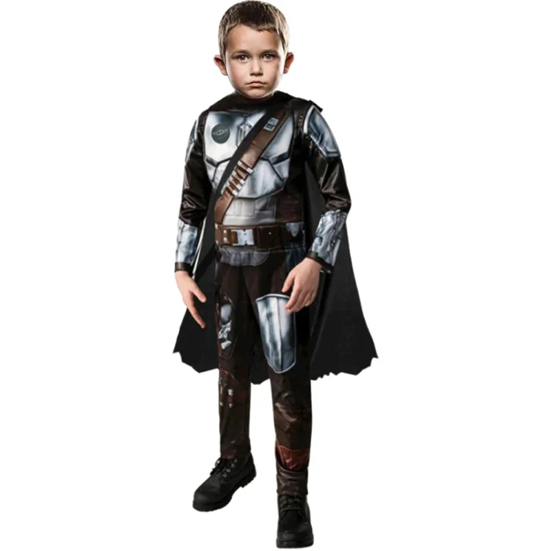 Halloween Costumes for Boy Children Anime Cosplay Galaxy Bounty Hunter Mandalorian Fantasy Personality Costume Disfraz Hallowe L