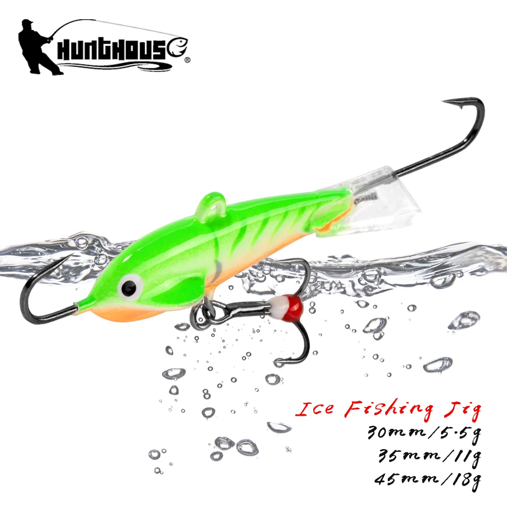 

Hunthouse Winter Metal Jigging Fishing Lure VIB Slow Sinking Jig Hard Bait Spoon Spinner 5.5/11/18g 30/35/45mm Bass Fish Tackle