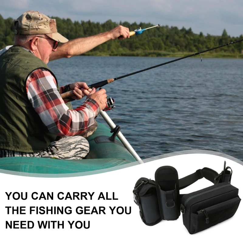 Multifunctional Large Capacity Belt Pouches Tackle Bag Fishing Lures Waist Pack