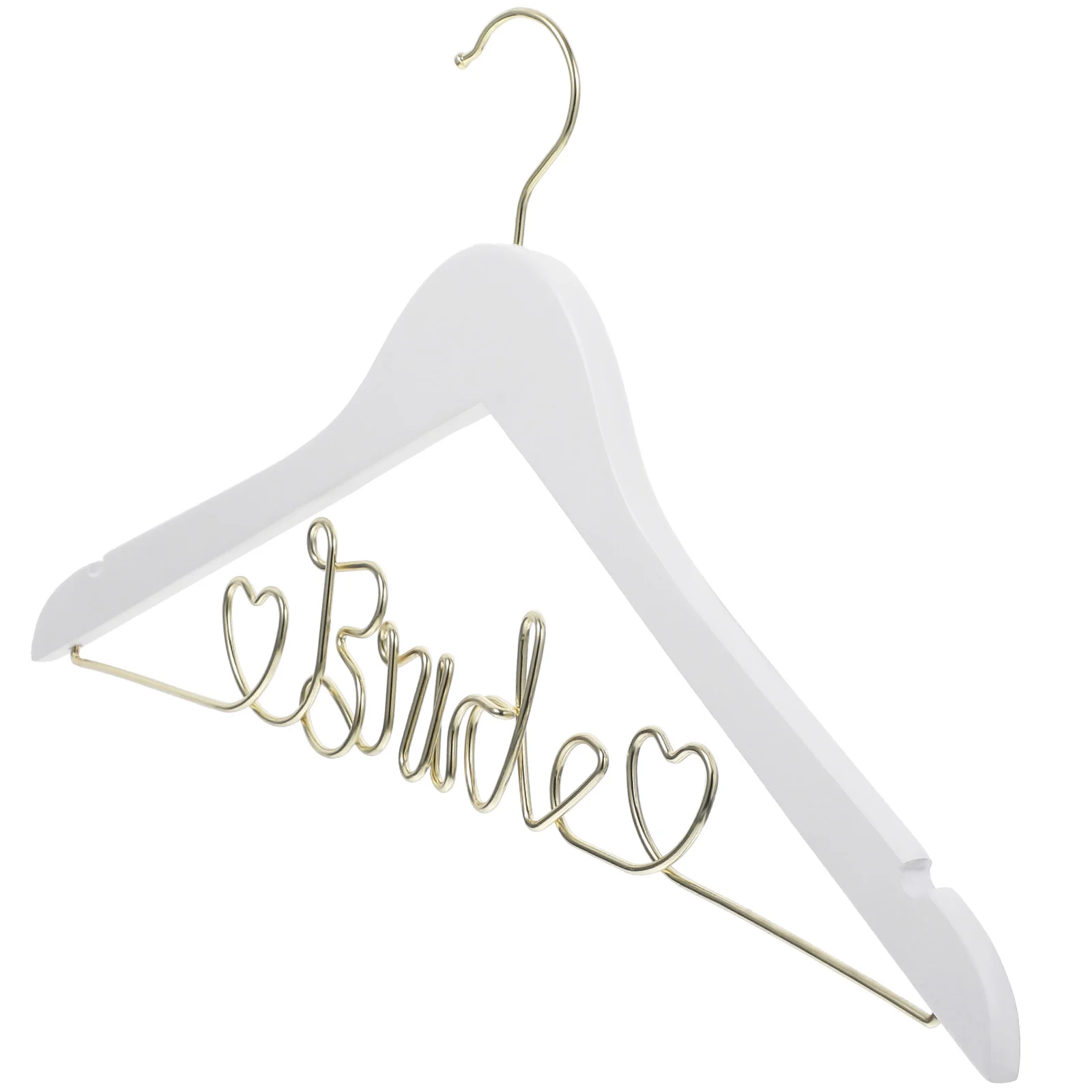 Bridal Hanger Coat Hangers Wedding Bride Bow Clothing Dress Iron Wood Clothes Miss