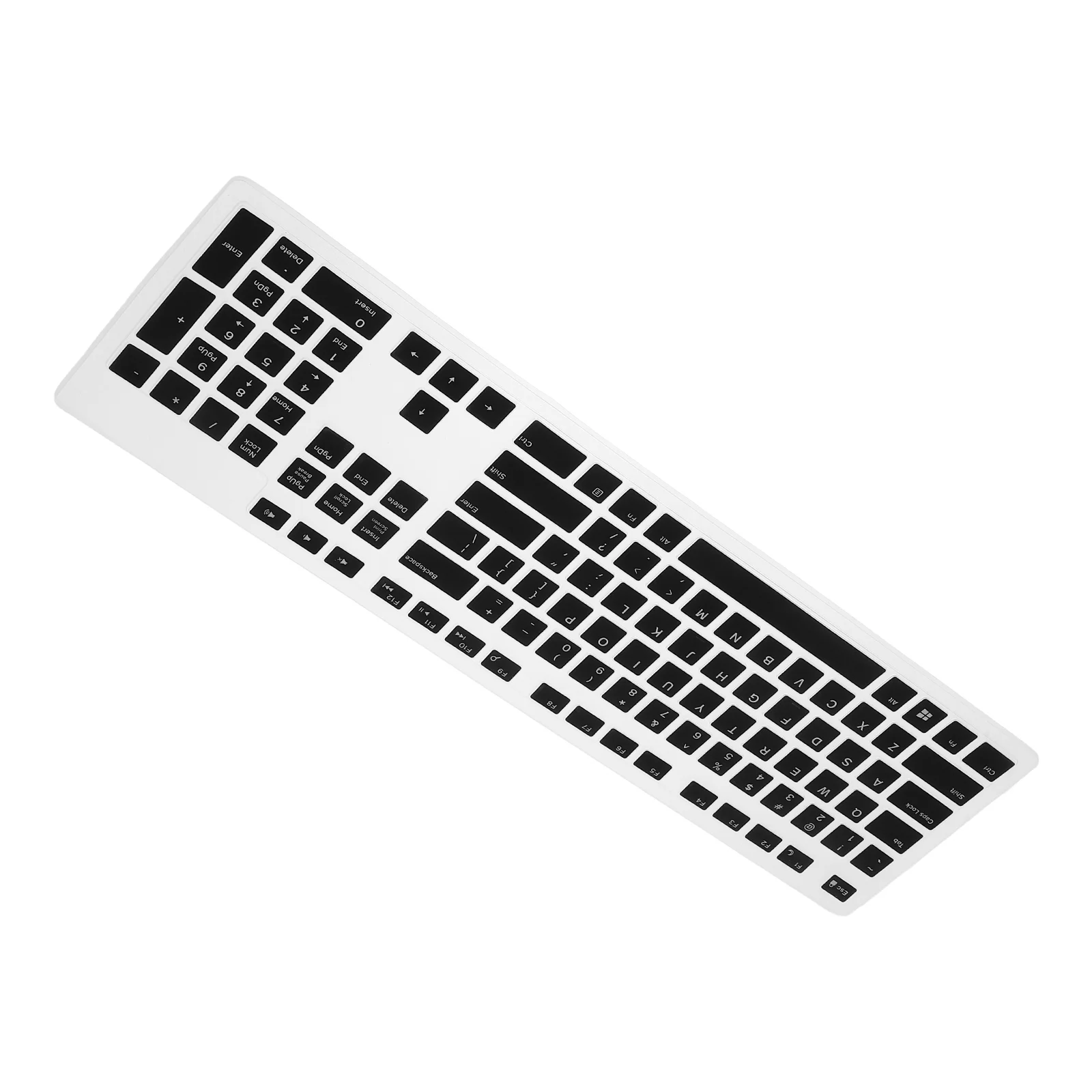 

KB216 Wired Chocolate Keyboard Protector Ultra Thin Heat Cold Resistant Waterproof Dustproof 110 Keys Black Transparent