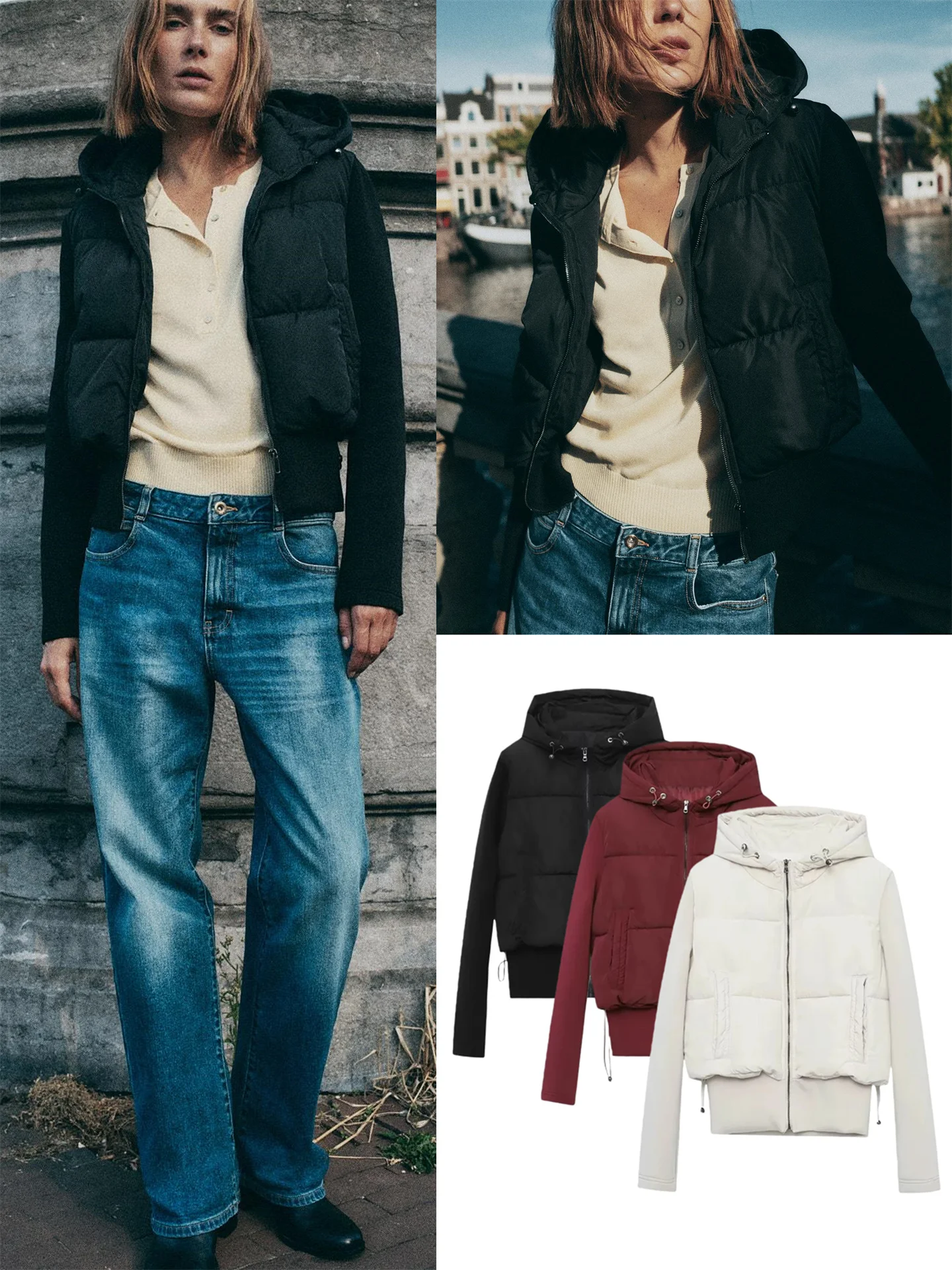 

Женская хлопковая куртка Jaet 8073224 с капюшоном на талии, осень-зима, модная длинная застежка-молния