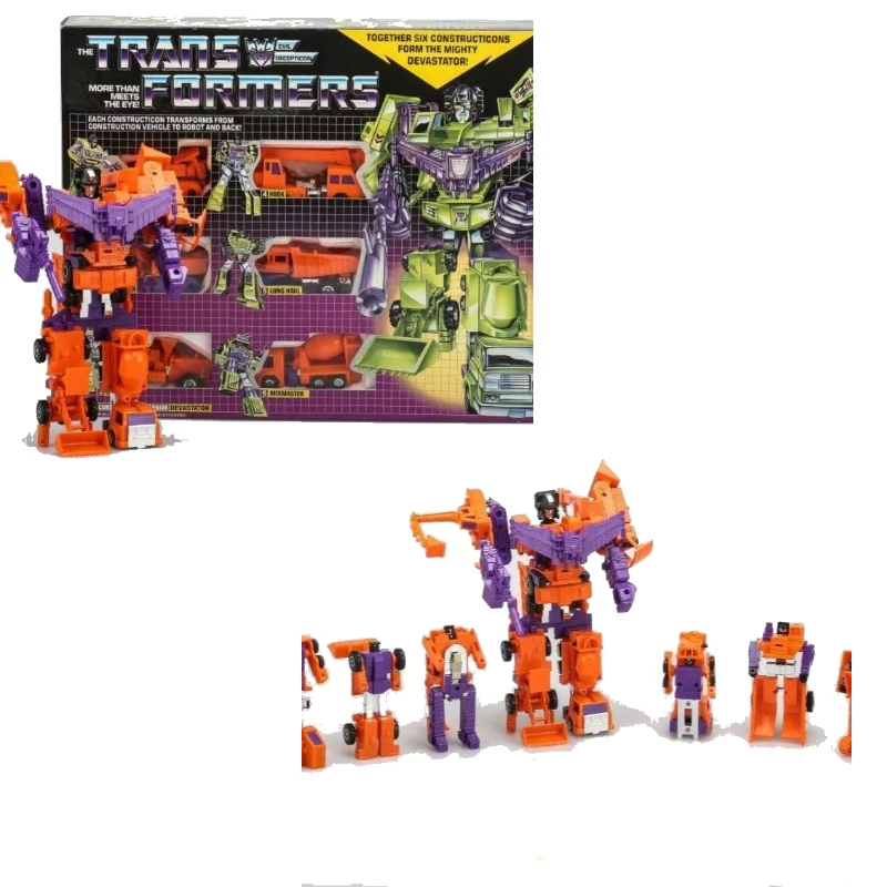 In Stock Transformers Toys US Version G1 84-86 KO Devastator Orange Color Model Robot Collection Action Figure Toy Gift Hobby - view 5