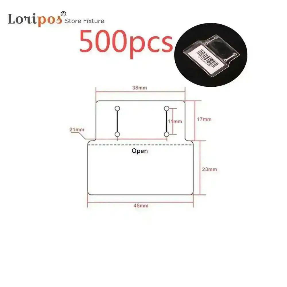 TOWNSBOX 500 Stück Brillengestell Preisschild Tags Abdeckung Kunststoff Hängeetikett Hülle Tasche für Brillen Brillen Sonnenbrillen 8