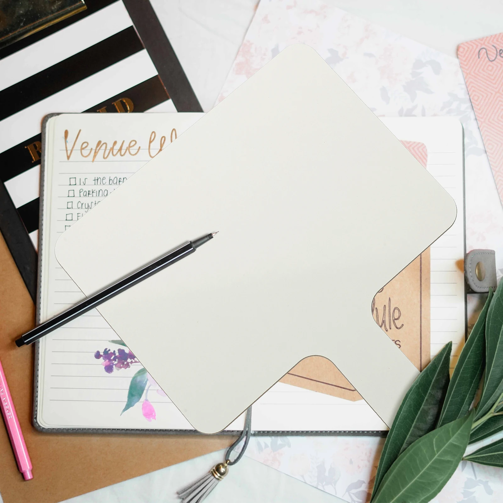 2개입 답변 패들 드라이 지우개 보드 양면 소형 화이트보드 휴대용 교실 교육 도구 필기 가능 마커 보드