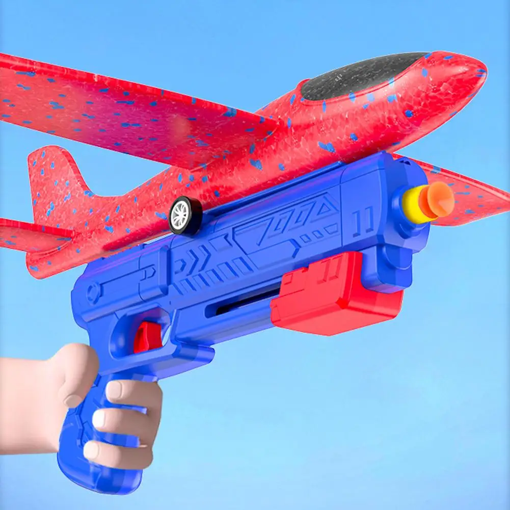 야외 게임 어린이 글라이더 비행 던지기 폼 비행기 슈팅 건, 캐터펄트 비행기 발사기 장난감, 어린이용 슈팅 장난감