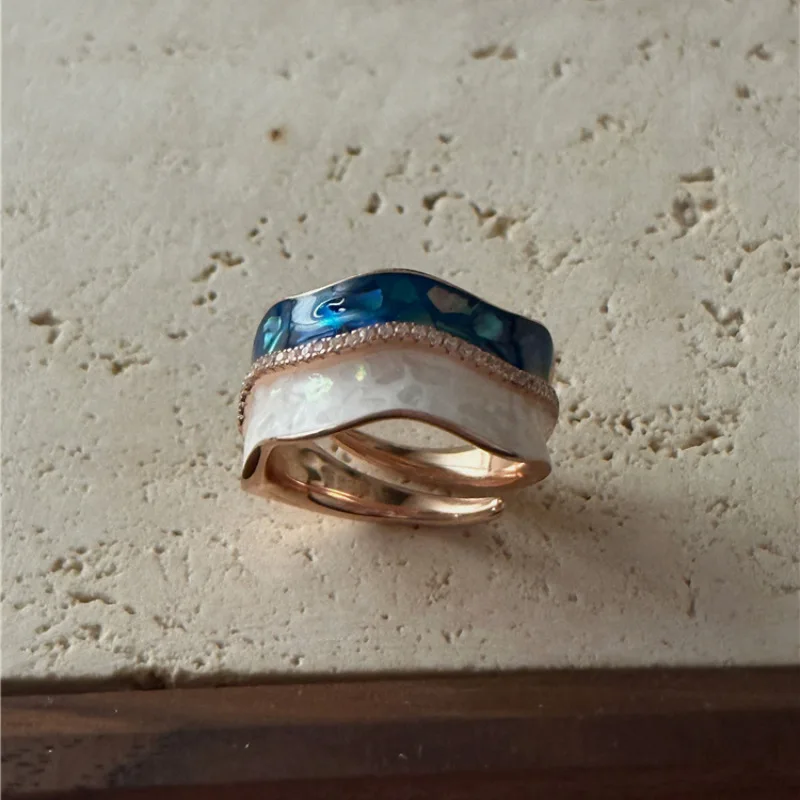 VENTFILLE 925 Sterling Silber Metall Blumenmuschel Geometrische Ringe für Frauen Französische Retro Romantische Offene Thai Silber Ringe – Detail 35