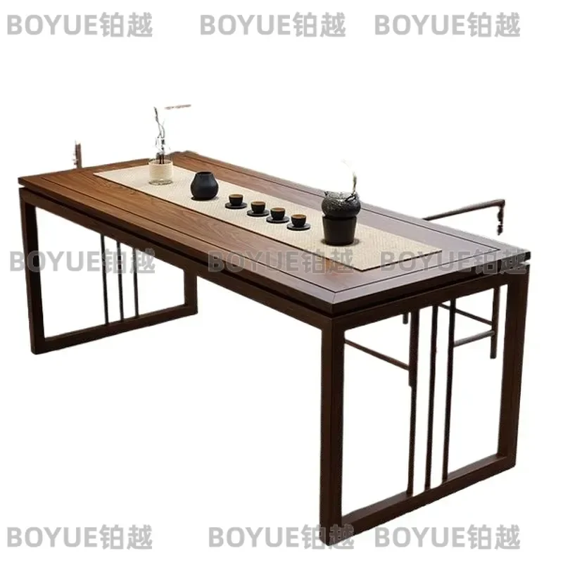 for New Chinese Calligraphy Painting Table Solid Wood Zen Tea Table and Chair Set Living Room Kung Fu Tea Table Solid Wood