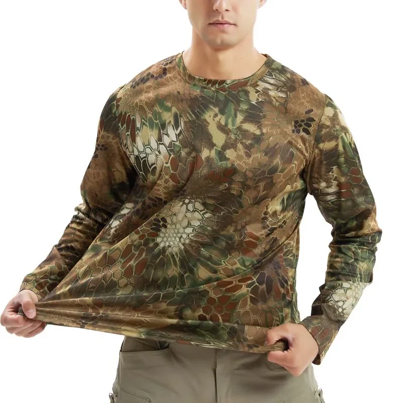 CP Camo T-Shirt Men Tactical Shirt Airsoft Paintball Camping Lightweight Hunting Clothes Men Clothing