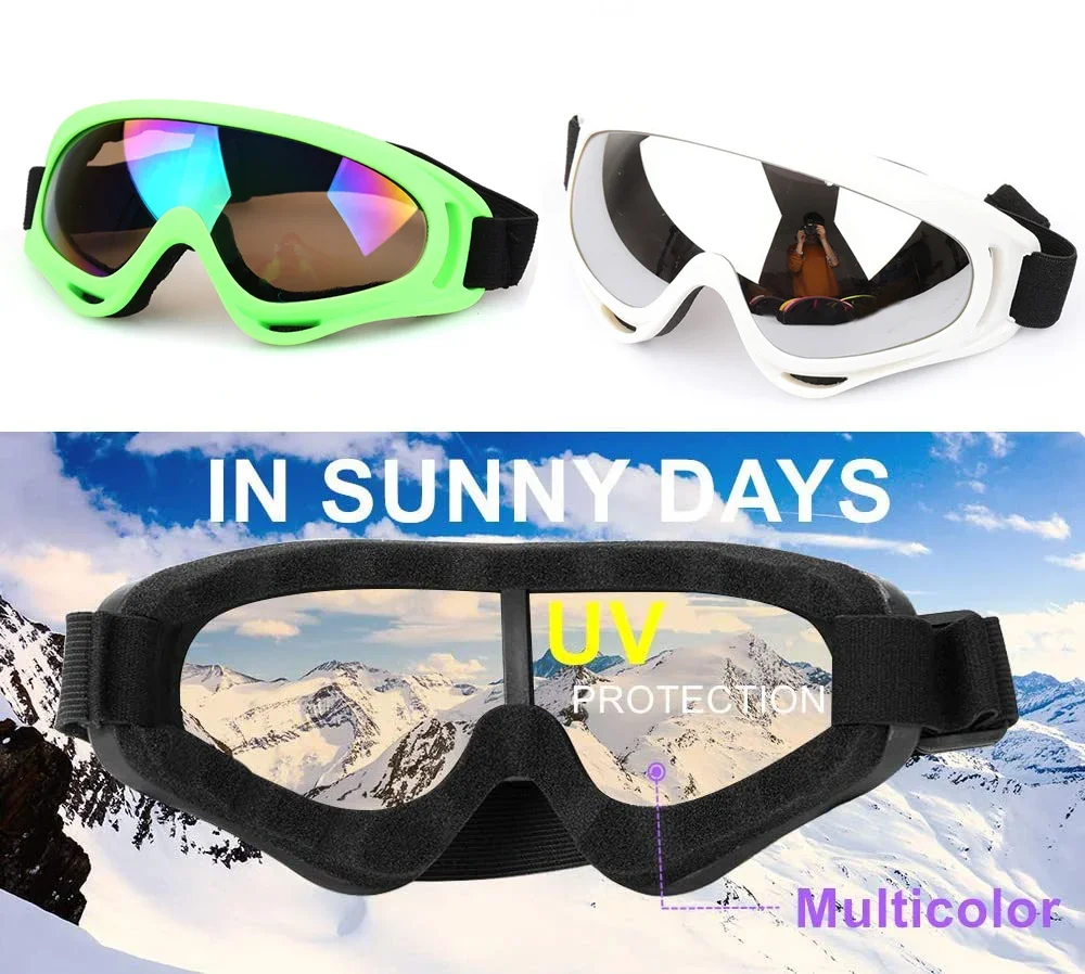 Colorful frame multi-color ski goggles X400 anti ultraviolet windproof sports ski goggles snow goggles