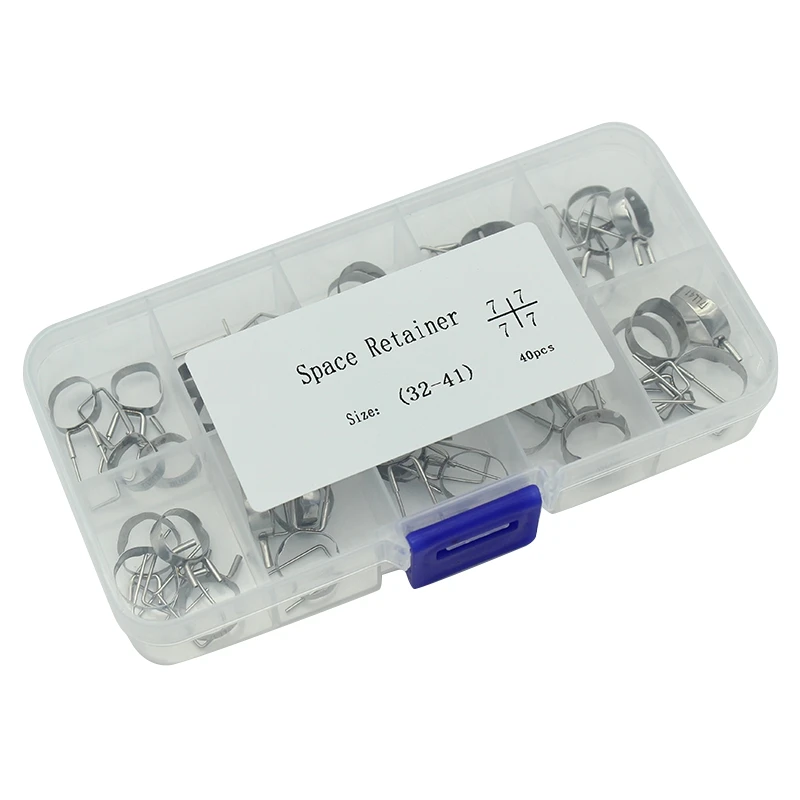 Dentistry Teeth Gap Retainer Molar Band Loop Kit Dental Space Maintainer Preformed Orthodontics Braces Tools 40pcs/box