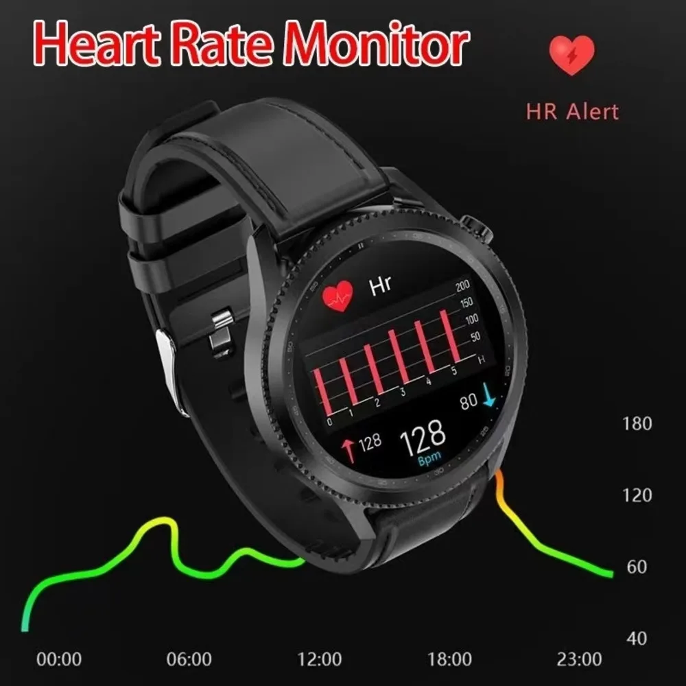 Km TH EDGE-Montre connectée ECG en silicone pour homme, moniteur de pression artérielle et d'oxygène pendant le sommeil