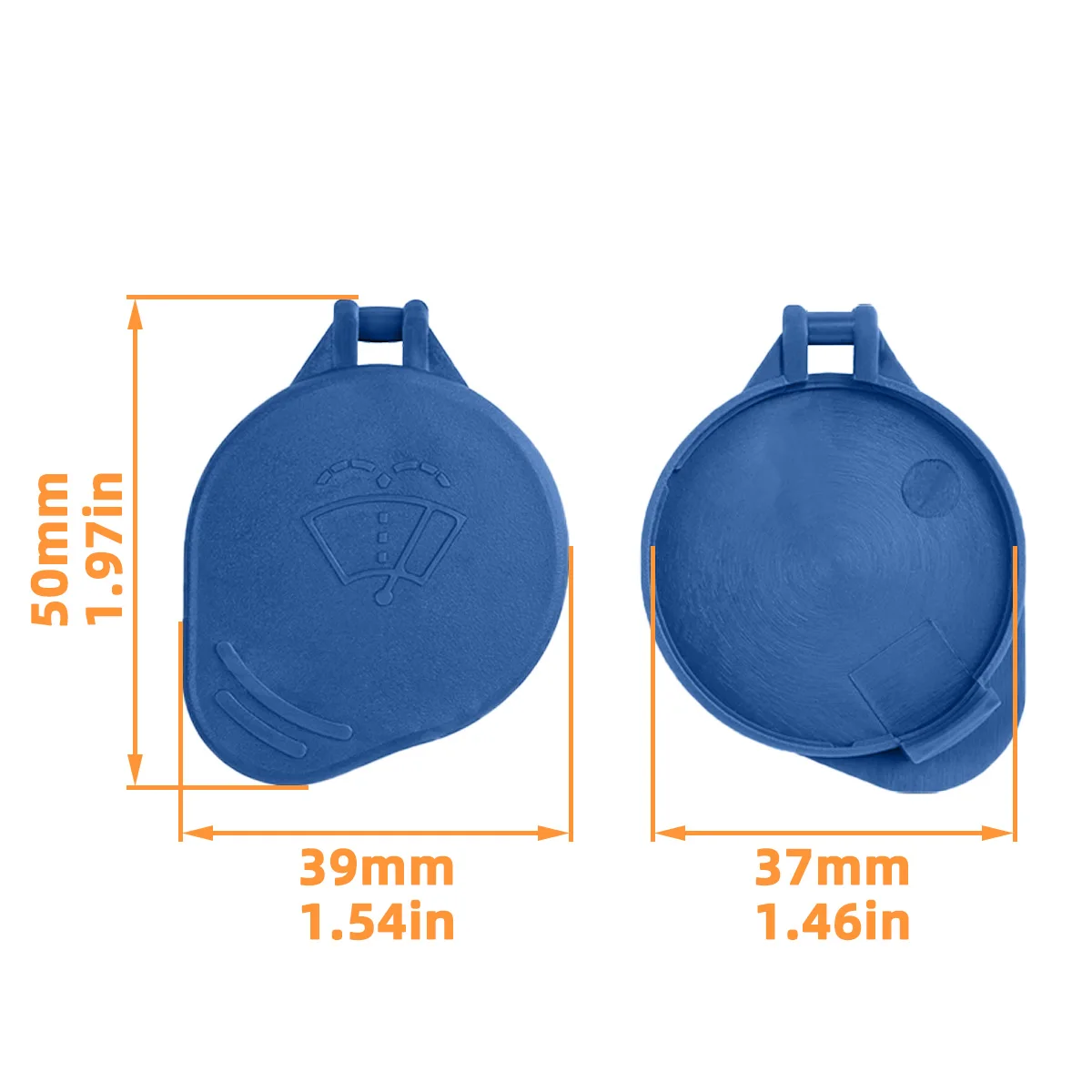 Blaue Kunststoff-Wischwasserbehälterkappe für Ford Focus MK2 Hatchback, Limousine, Kombi, Cabrio, 1450992, 4N5117632AB – Detail 6