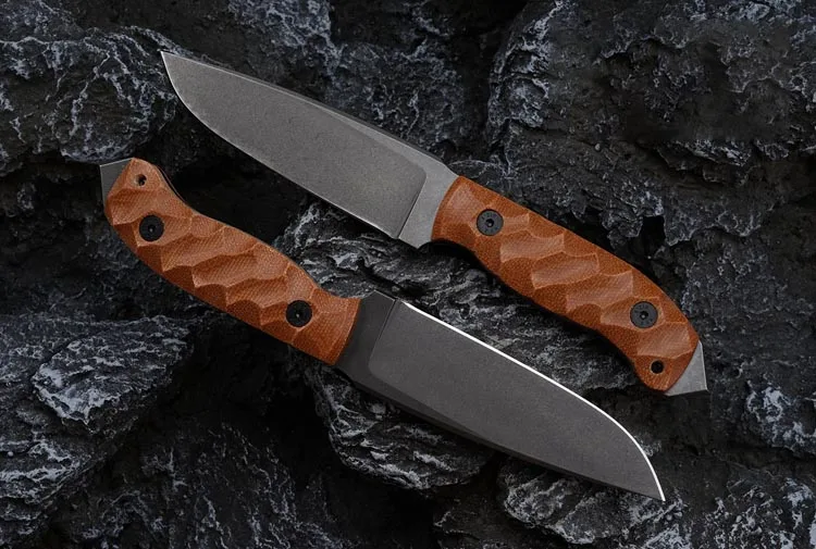 Full Tang Bushcraft Survival Knives A2 Alloy Steel Fixed Blade Tactical Knife Micarta Handle Hunting Knife with Kydex Scabbard