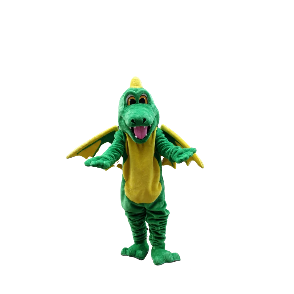 Costume de mascotte de dinosaure vert, costume fantaisie personnalisé, kits de cosplay d'anime, robe fantaisie à thème de mascotte, costume de carnaval 41580