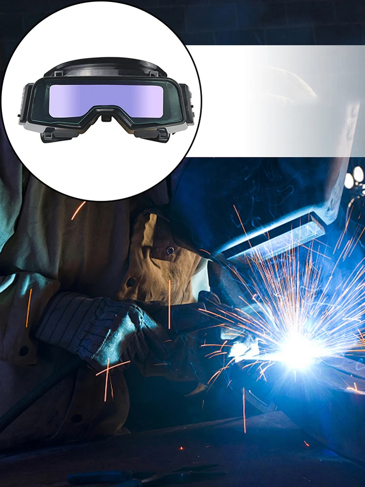 

Automatic Dimming Welding Glasses Professional Head Mounted Arc Welding Auto Darkening Eyes Shield Eye Protection Goggles