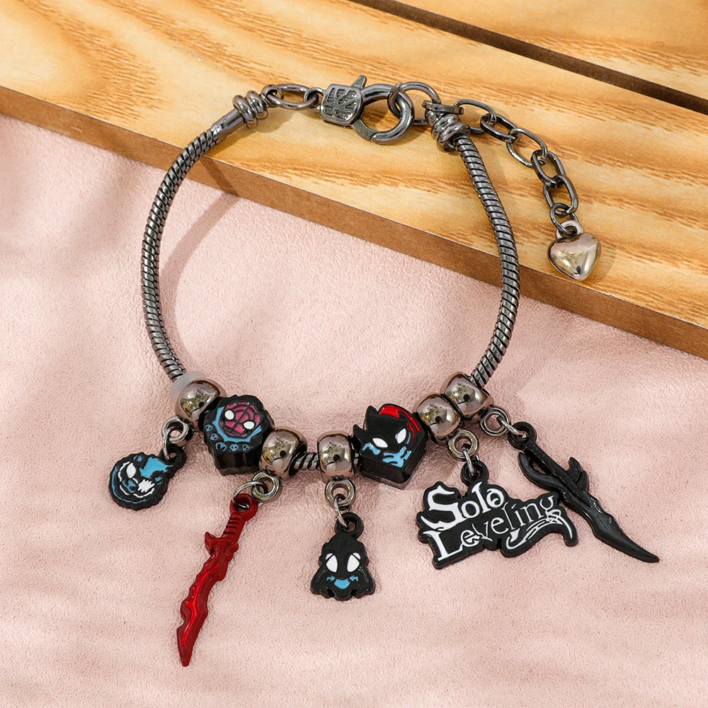 Bracelet de personnage d'anime de mise à niveau Solo, accessoire de cosplay à la mode, bracelet mignon pour garçons et filles, cadeau d'anniversaire
