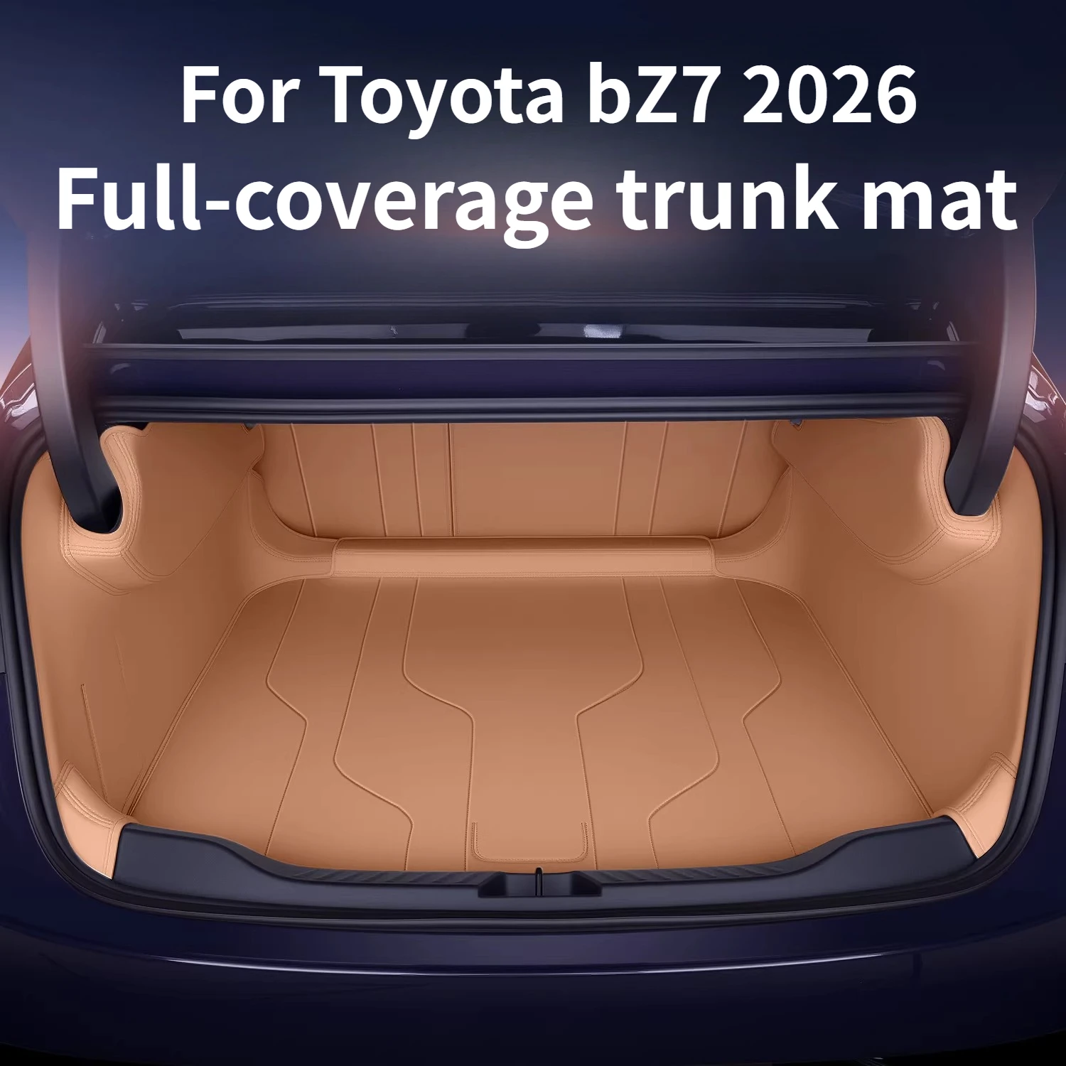 

Коврик в багажник из кожи с полным покрытием для Toyota bZ7 2026: защита от царапин и износа, аксессуар для автомобиля