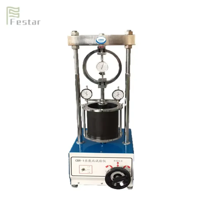 Laboratory Testing Equipment CBR Loading Testing Machine With Proving Ring for Soil Bearing Capacity Test