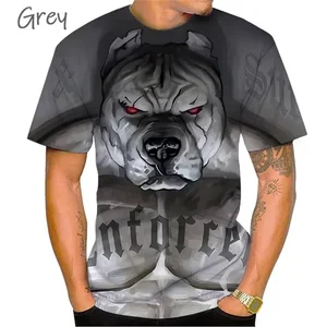 Bulldog Firoz Boxe T Herren Shirt Legal Design 3D Bully Pitbull Druck t -Shirt Neuheit Persönlichkeit T Harajuku Modestreetwear 6 Hauptverkauf Pitbull -Shirt - №3