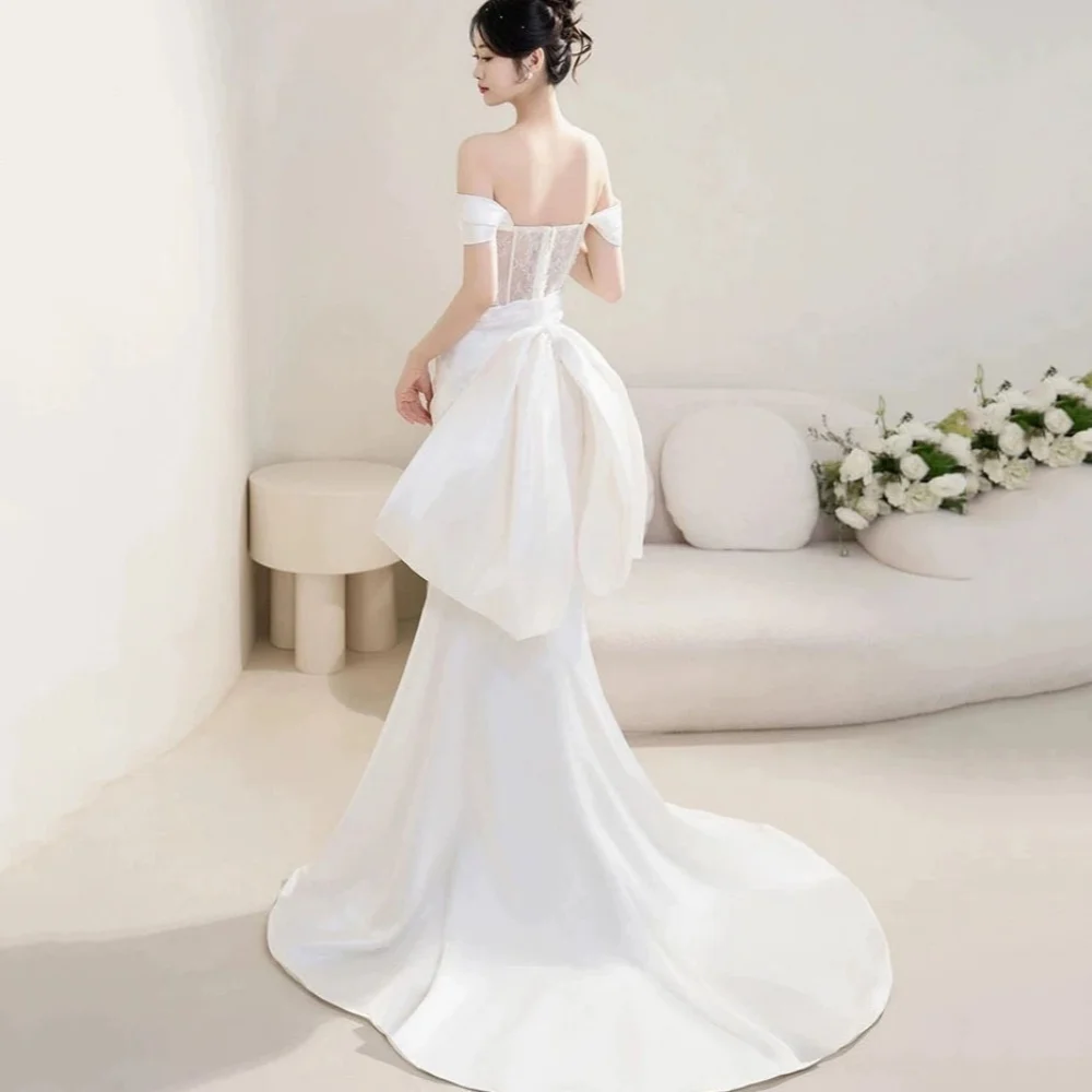 Elegante Maßgeschneiderte Liebsten Prom Kleider Off Schulter Party Kleider Meerjungfrau Spitze Abendkleid Neue Vestido De Novia