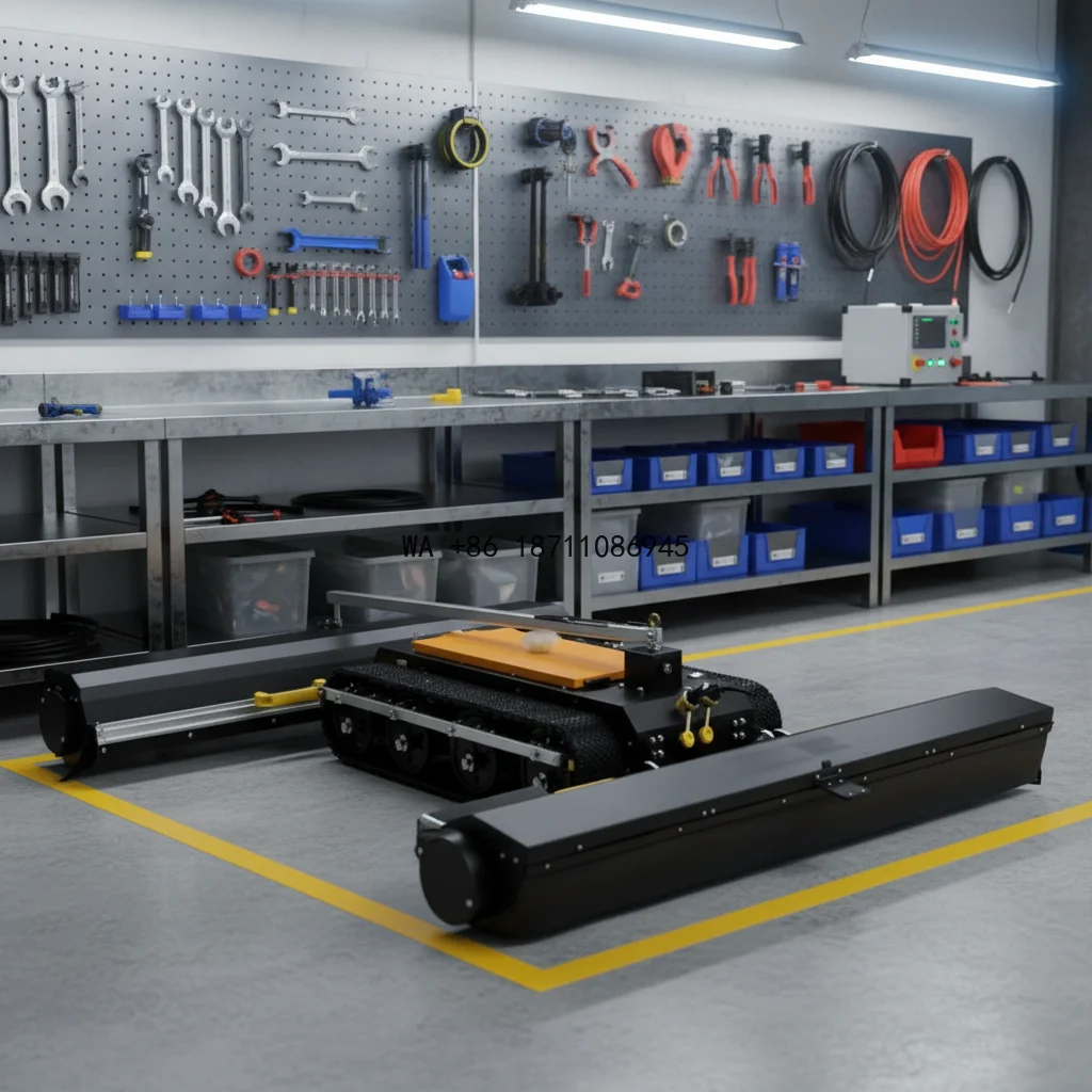 

Lusen L p Cr Fully Automatic Solar Panel Cleaning Robot with Wet Dry Brush Dual Purpose