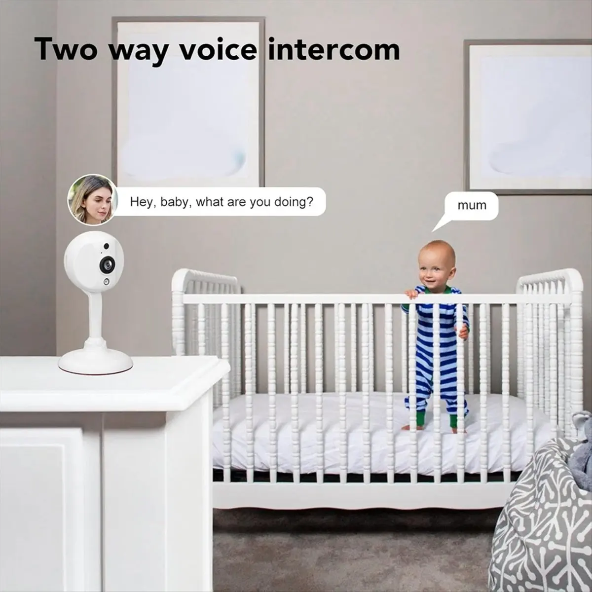

【ABODE】WIFi Fisheye Wide-Angle Camera 1080P 2MP, 145 Wide-Angle Two-Way Voice Dialogue Network Security Camera.