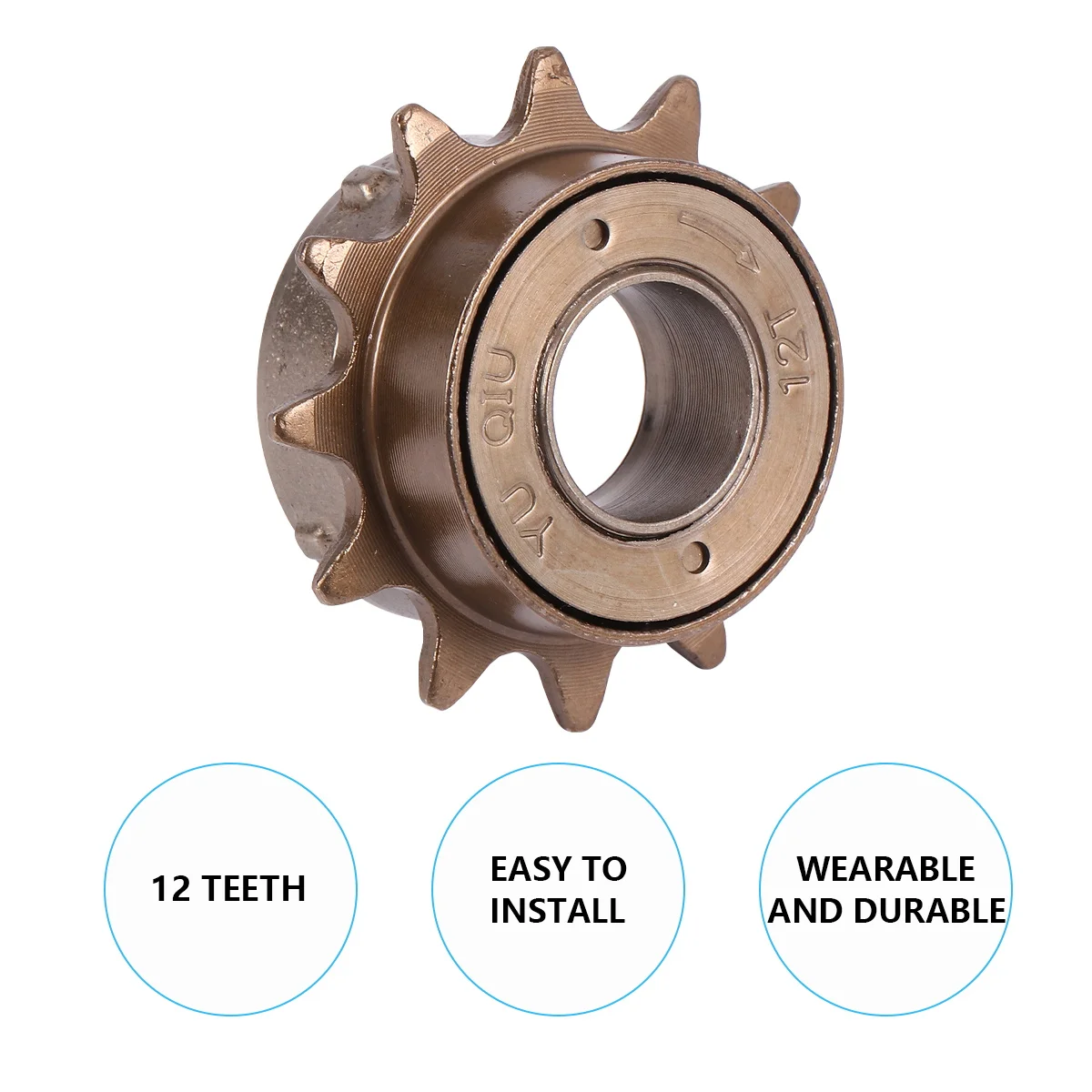 

12T Plastic Table Steel Bike Gear 34MM Smooth Rotation Easy Install Multi Use Cycling Part 12 Tooth Rear Wheel