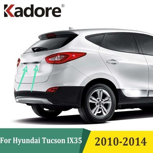 For Hyundai Tucson IX35 IX 35 2010-2014 Chrome Rear Trunk Lid Plate Cover Trim Tail Decorations Doorgate Strip Car Accessories