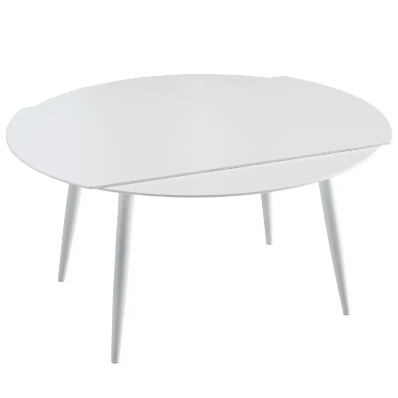 

Rock board dining table and chair combination, scalable, modern, simple, pure white folding square table, variable round table d