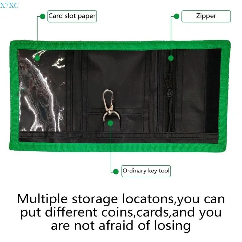 X7xc Kids маленький кошелек для мальчика Триполд Молодежный кошелек с карманом монеты на молнии на молнии