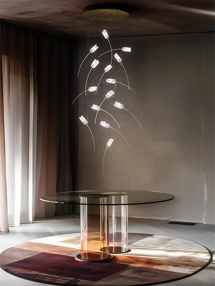 

2025 New Trend Design Modern Minimalist Tulips Chandeliers Art Deco Home-appliance Classical Led Dimmable Lights For Living Room