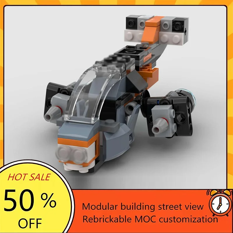 

Набор из 104 деталей: Популярная модель из фильма «Звездные войны», конструктор MOC, модульный набор «Джет-хоппер», технологичный подарок, праздничный набор для сборки, детский игровой набор