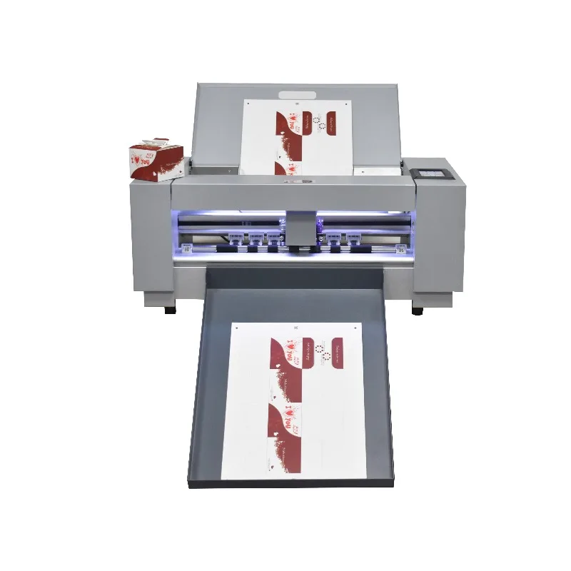 STD350 Ultra Multifunction Kiss Cut Full Cut Creassing Machine Independent Dual Blade Double Speed Auto Feeding Sheet Cutter