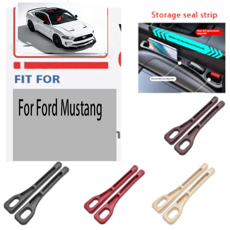 

For Ford Mustang Car Seat Gap Filler Side Seam Plug Strip Leak-proof Filling Strip Car seat gap storage box