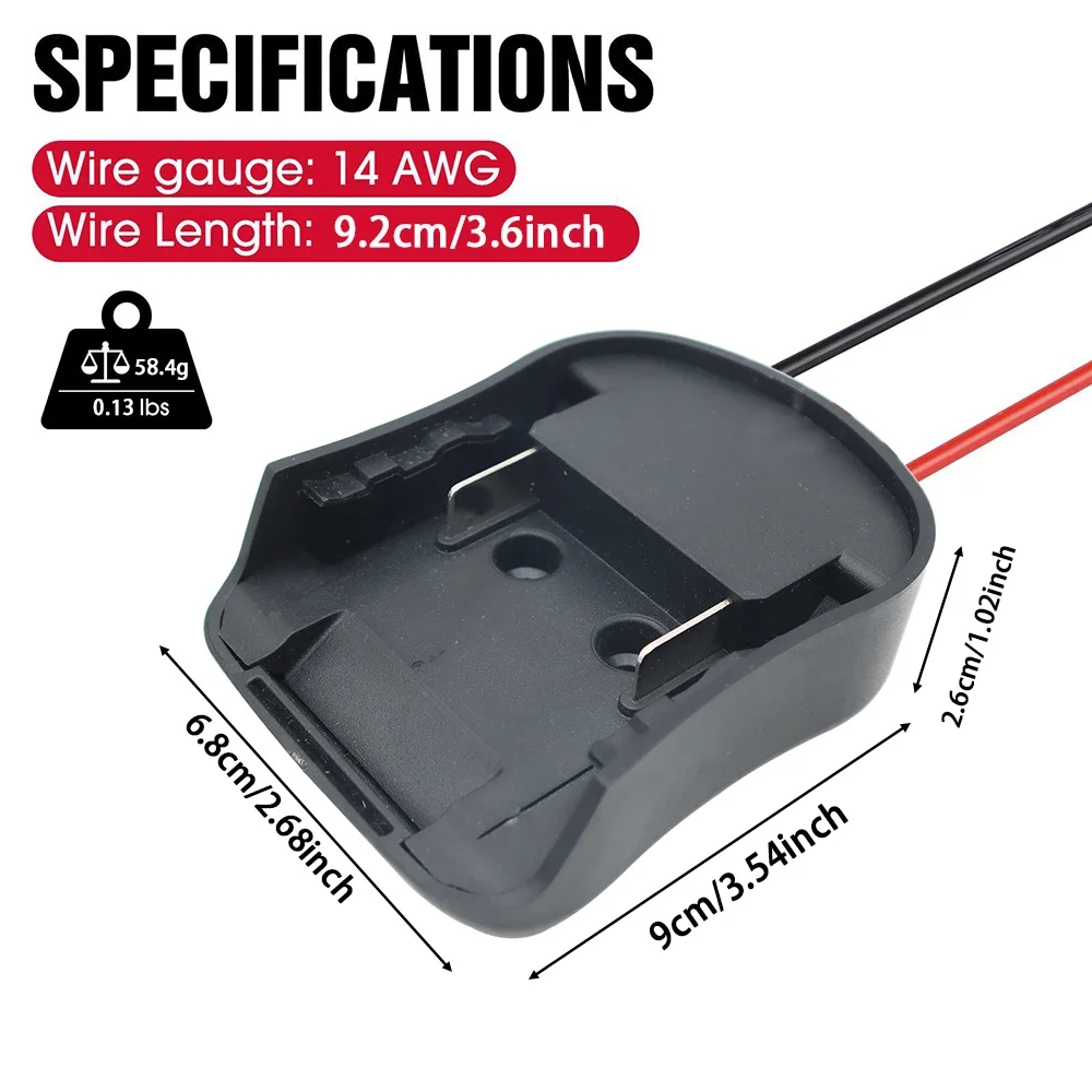 Li-ion Bateria Fonte de Alimentação Externa, Montagem DIY Conector, Adaptador Doca Titular para Makita, 14.4V, 18V Bateria De Lítio, BL1830, BL1430