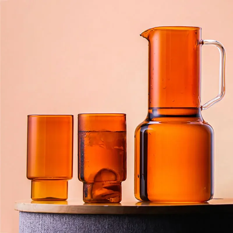 Nordic High Quality Creative Glass Teapot High Temperature Resistant Household Large-Capacity Cold Water Bottle Juice Jug