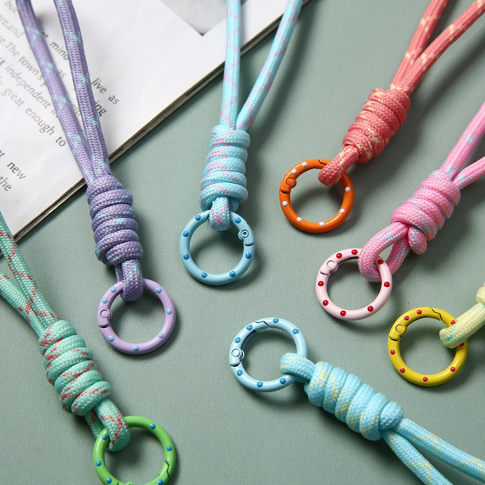 1/2/5/10/20 قطعة المفاتيح الإبداعية للهاتف المحمول الحبل مكافحة خسر عقدة حبل حزام حلقة رئيسية الرجال النساء Diy بها بنفسك مفتاح الملحقات #5