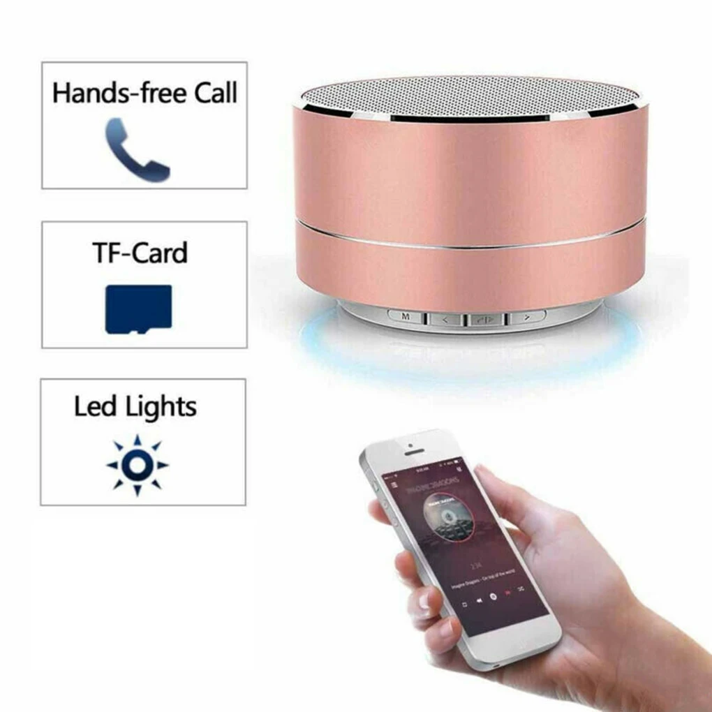 A10 Stereo Wireless Bluetooth Speaker AUX Input Handsfree Call TF Card Small HD Sound Soundbox