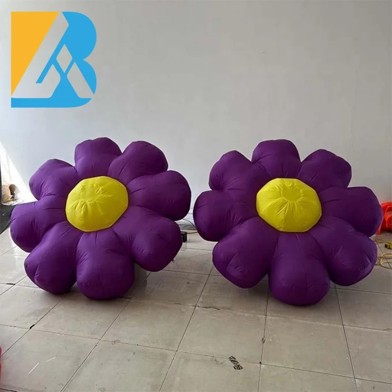 Bespoke Party Decorative Ground Type Giant Flower Inflatables for Concert Stage Toy