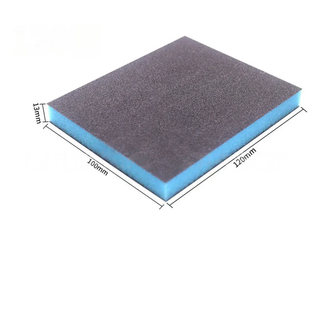 Cleanable Sandpaper Pads Flexible Sponge Blue Brown Foam Sandpaper Aluminum Oxide Material Efficient Performance