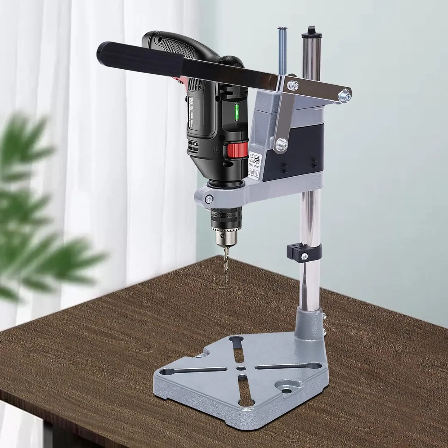 NEWEST Portable Drill Press Stand for hand drill,Dual-hole Electric Adjustable Drill Press Stand,Workbench Repair Tool for Workshop