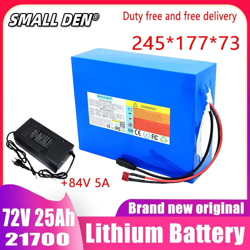 72V 25Ah Brand new original 20s6p-10p lithium-ion polymer battery pack suitable for motorcycle +84V  5A charger