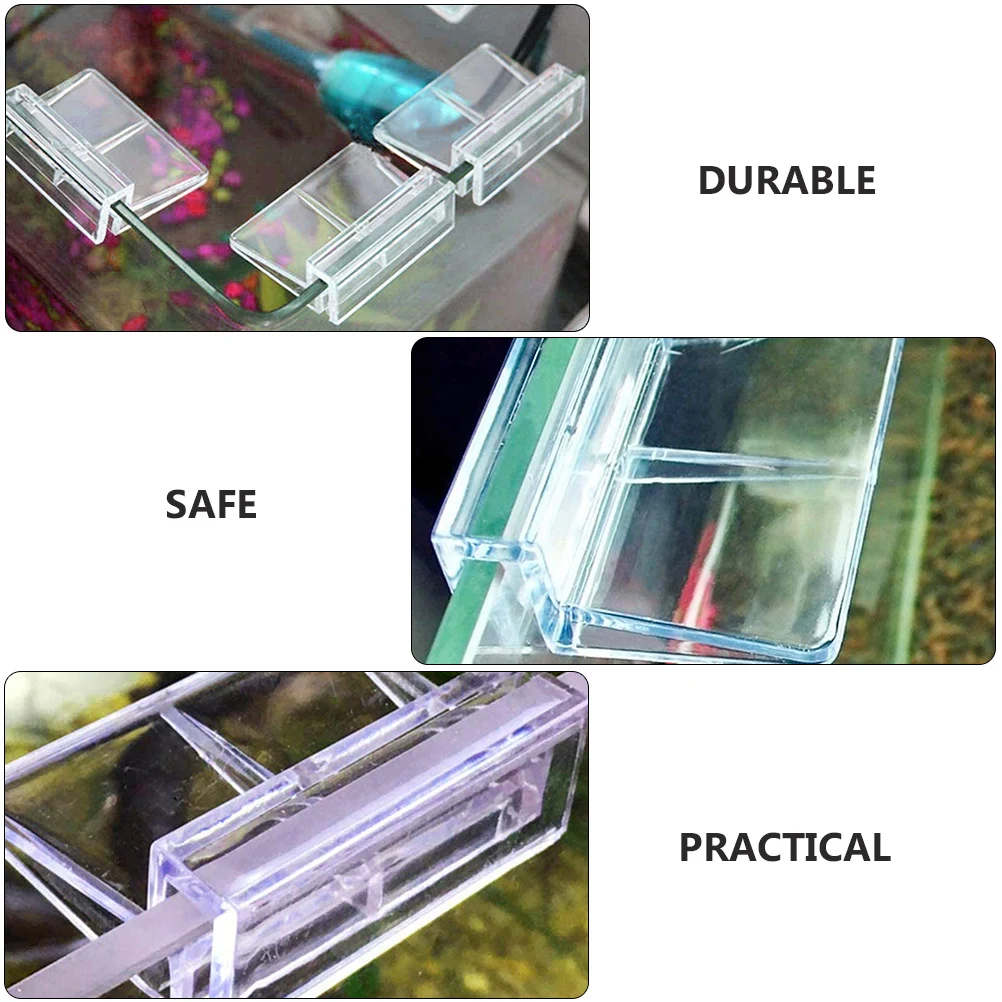 

10pcs Fish Tank Cover Support Aquarium Bracket Durable Acrylic Transparent Holder For Fish Turtle Tanks Pet Glass Tanks Shelf