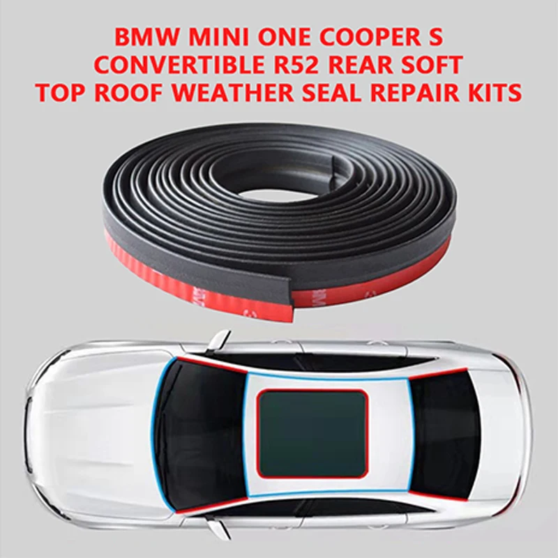 Car Windshield Panel Moulding Seal Strip Sticker For BMW Mini One Cooper S Convertible R52