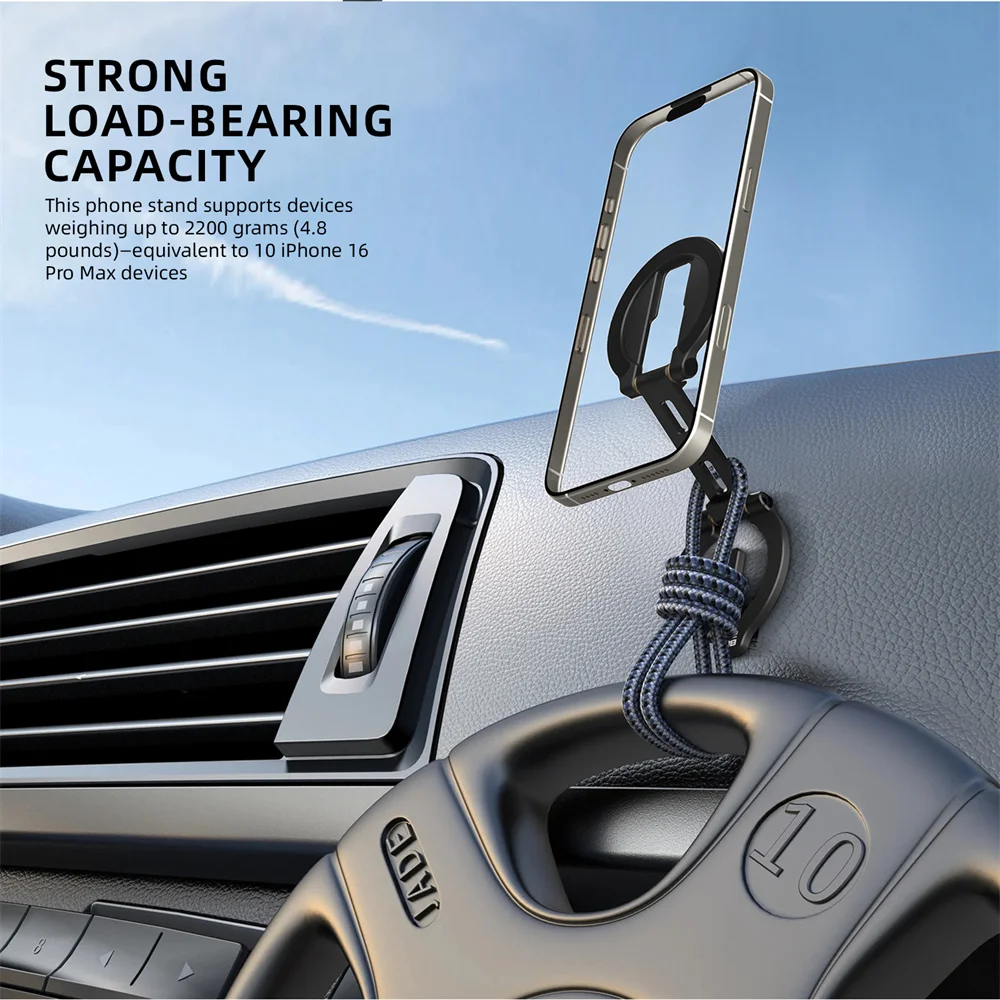 Dual Magnetische Telefoon Houder voor Statief/Camera/Reizen Vliegtuig Stand Ultradunne 1/4 "Schroef Statief Mount voor Iphone 16-12 Android