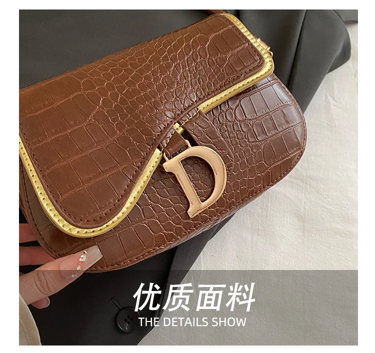 Neue Trendige Schwarze Quadratische Unterarmtasche Modische Damen-Satteltasche Lässige Einzel-Schultertasche Weiche PU-Leder Crossbody-Tasche für Frauen – Detail 6